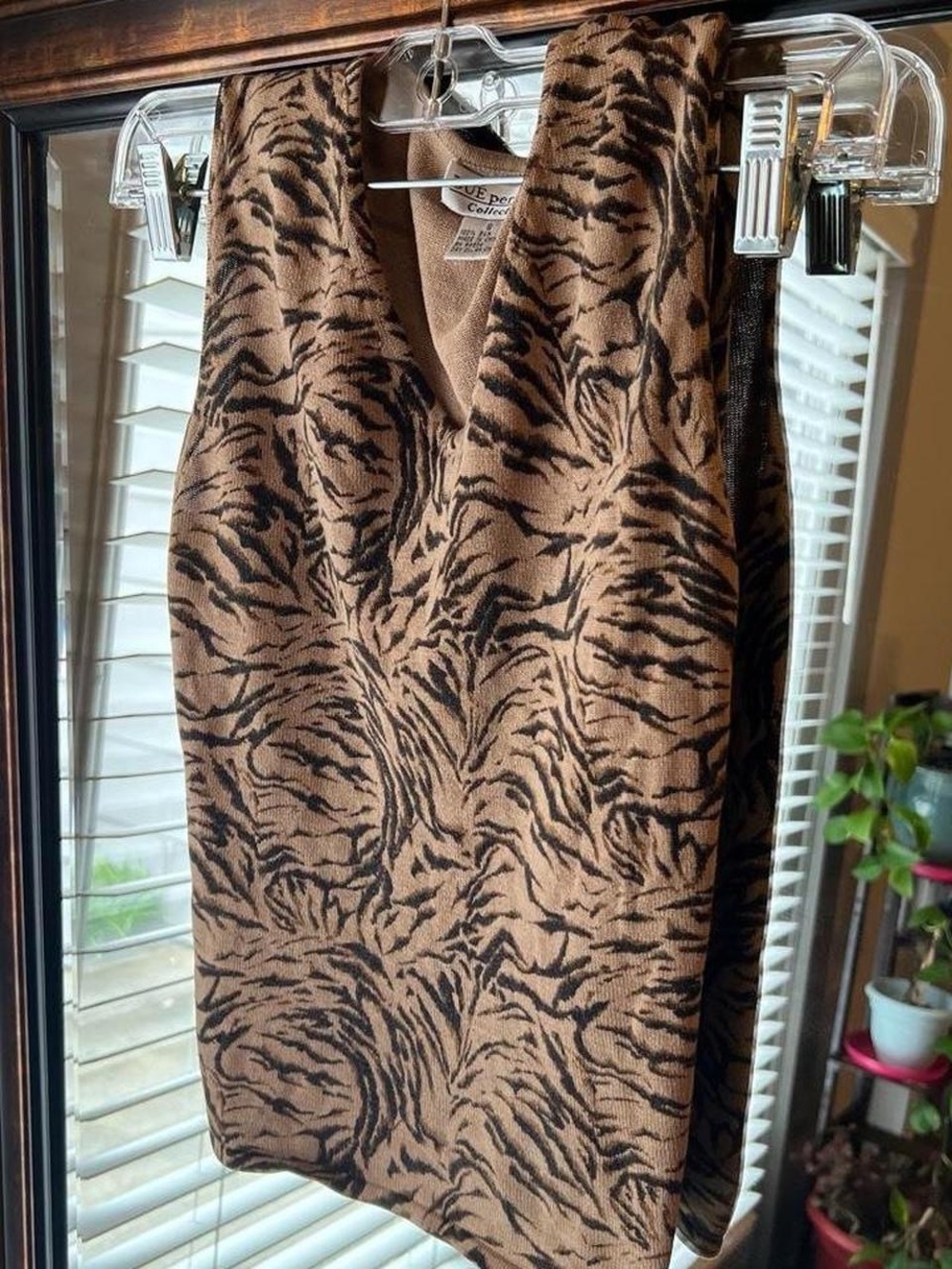 vintage silk tiger print tank top
